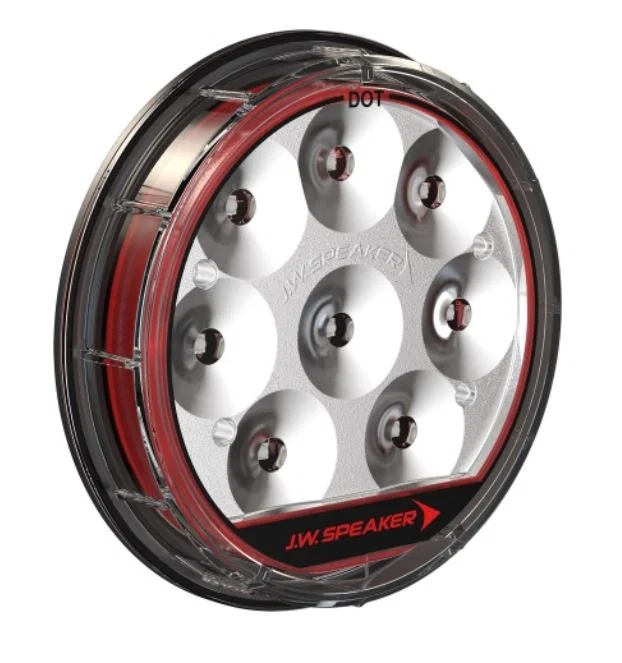 0347861 – JW SPEAKER Tail Light Assembly, LED Clear Lens Black Housing/ Red Bezel Red Bulb Single